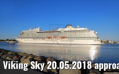 Viking Sky 20.05.2018 approaching Warnemuende