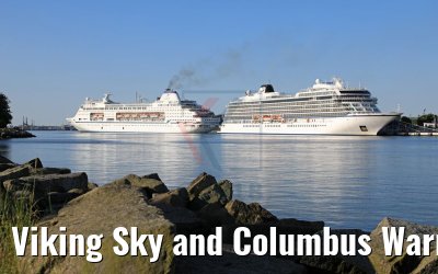 Viking Sky and Columbus Warnemuende 20.05.2018
