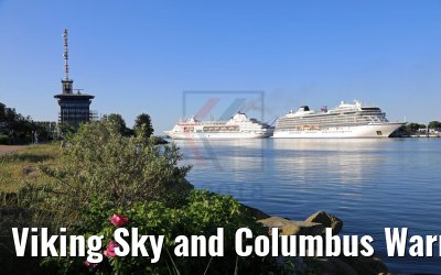Viking Sky and Columbus Warnemuende 20.05.2018