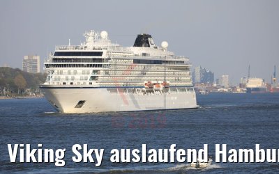 Viking Sky auslaufend Hamburg 19.04.2019