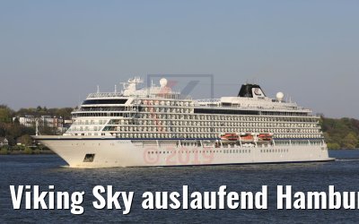 Viking Sky auslaufend Hamburg 19.04.2019