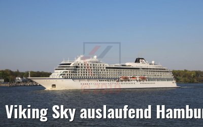 Viking Sky auslaufend Hamburg 19.04.2019