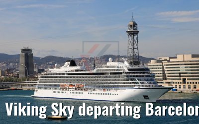 Viking Sky departing Barcelona 15.04.2018