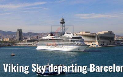 Viking Sky departing Barcelona 15.04.2018