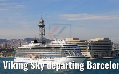 Viking Sky departing Barcelona 15.04.2018