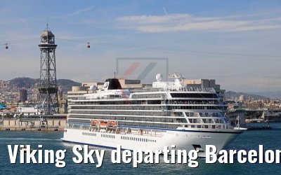 Viking Sky departing Barcelona 15.04.2018