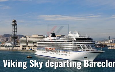 Viking Sky departing Barcelona 15.04.2018