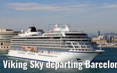 Viking Sky departing Barcelona 15.04.2018