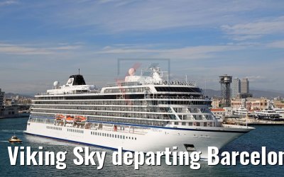 Viking Sky departing Barcelona 15.04.2018