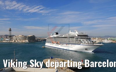 Viking Sky departing Barcelona 15.04.2018