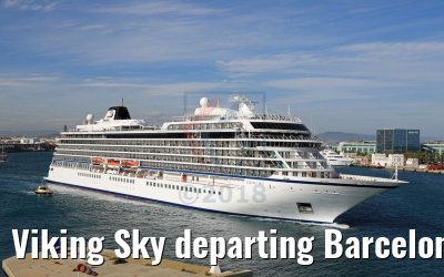 Viking Sky departing Barcelona 15.04.2018