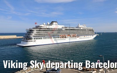 Viking Sky departing Barcelona 15.04.2018