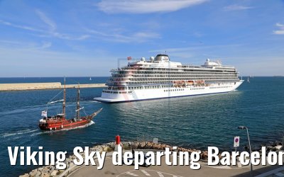 Viking Sky departing Barcelona 15.04.2018