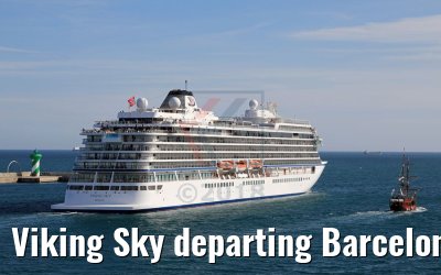 Viking Sky departing Barcelona 15.04.2018
