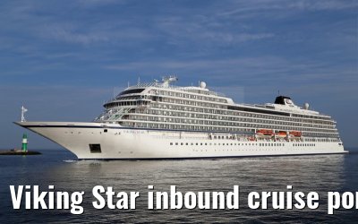 Viking Star inbound cruise port Warnemuende 05. July 2015
