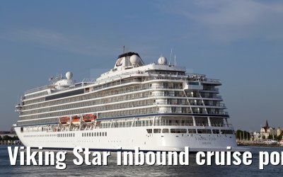 Viking Star inbound cruise port Warnemuende 05. July 2015