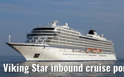 Viking Star inbound cruise port Warnemuende 05. July 2015