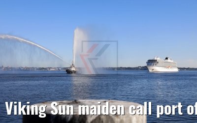 Viking Sun maiden call port of Kiel 03.07.2018