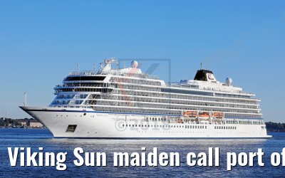 Viking Sun maiden call port of Kiel 03.07.2018