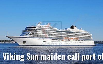 Viking Sun maiden call port of Kiel 03.07.2018