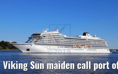 Viking Sun maiden call port of Kiel 03.07.2018