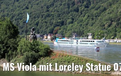 MS Viola mit Loreley Statue 07.06.2019