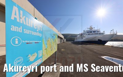 Akureyri port and MS Seaventure 15.08.2021