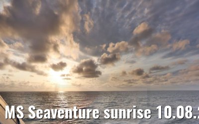 MS Seaventure sunrise 10.08.2021