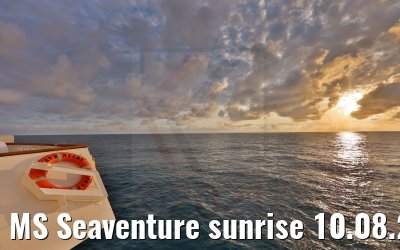 MS Seaventure sunrise 10.08.2021