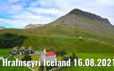 Hrafnseyri Iceland 16.08.2021 aerial view