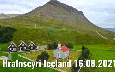 Hrafnseyri Iceland 16.08.2021 aerial view