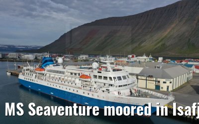 MS Seaventure moored in Isafjördur 16.08.2021