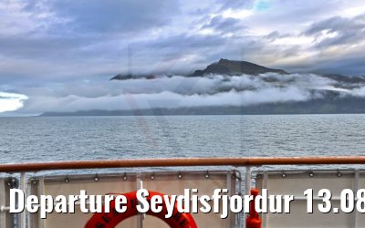 Departure Seydisfjordur 13.08.2021
