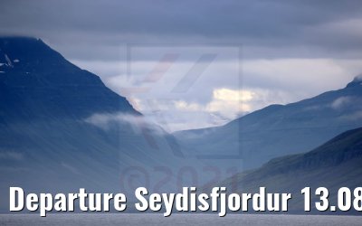 Departure Seydisfjordur 13.08.2021