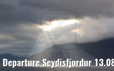 Departure Seydisfjordur 13.08.2021