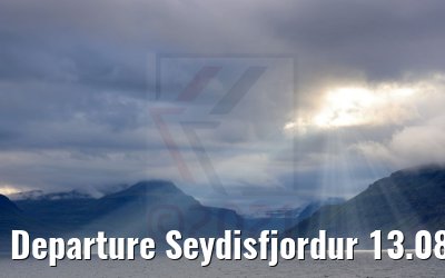 Departure Seydisfjordur 13.08.2021