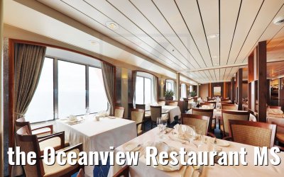 the Oceanview Restaurant MS Seaventure gala set-up