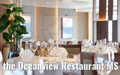 the Oceanview Restaurant MS Seaventure gala set-up