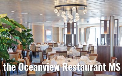 the Oceanview Restaurant MS Seaventure gala set-up