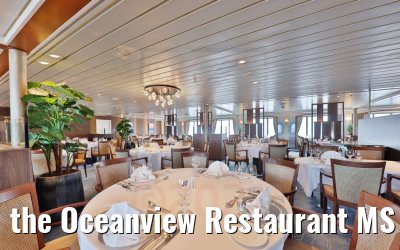 the Oceanview Restaurant MS Seaventure gala set-up
