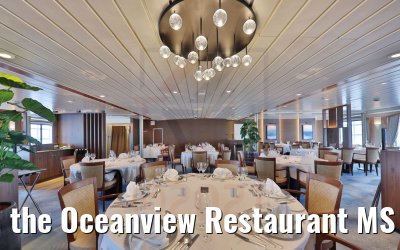 the Oceanview Restaurant MS Seaventure gala set-up