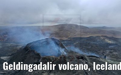 Geldingadalir volcano, Iceland 19.08.2021 drone