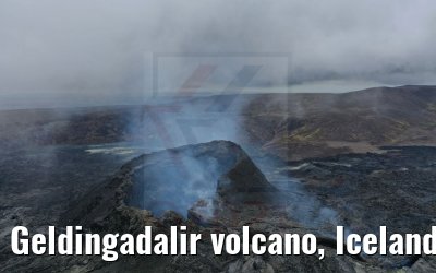 Geldingadalir volcano, Iceland 19.08.2021 drone