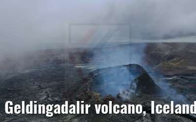 Geldingadalir volcano, Iceland 19.08.2021 drone