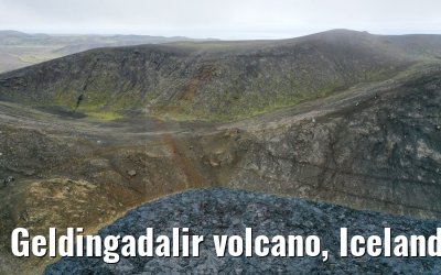 Geldingadalir volcano, Iceland 19.08.2021 drone
