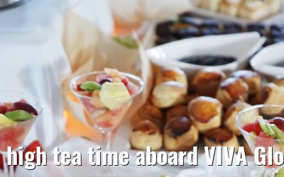 high tea time aboard VIVA Gloria