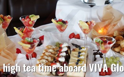 high tea time aboard VIVA Gloria