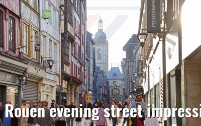 Rouen evening street impressions