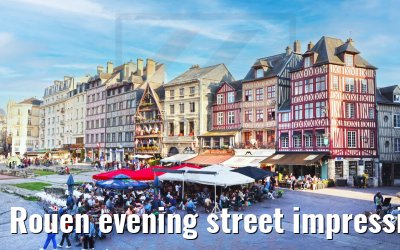 Rouen evening street impressions