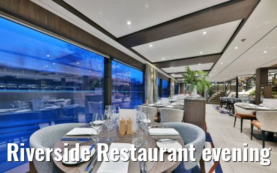 Riverside Restaurant evening view VIVA Enjoy